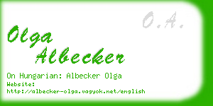 olga albecker business card